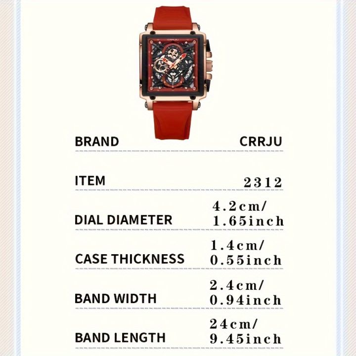 CRRJU%20Sports%20Men's%20Watch,%20Multifunctional%20Chronograph%20Waterproof%20Square%20Wristwatch%20-%20Image%206