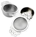Tea Strainers with Drip Bowls (2-Pack); Elegant Stainless Steel Loose Leaf Tea Strainers Exquisite Product. 