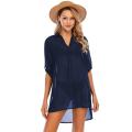 Ladies swimsuit beach cover up shirt bikini beachwear.