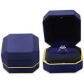 Square Velvet Wedding Ring Case Jewelry Gift Box with LED Light for Proposal Engagement Wedding Luxury Ring Box.