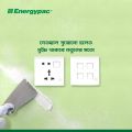 Energypac Elegant Series 13A 3 Pin Flat Socket 3Pin Electrical Wall Switch. 