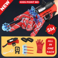 Spiderman Web Dart Blaster Toys Set - (Launcher, Glove, 3 Pieces Rubber Shooter Toy for Kids). 