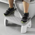 Non-Slip, Portable Squat Toilet with Removable Seat grey.
