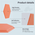 8 Pack Self-Adhesive Hexagonal Acoustic Panel,Orange.