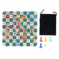 Plastic Chess Set 4 Chess Pieces Foldable Abrasion Proof Lightweight Board Game Set 24cm for Home. 