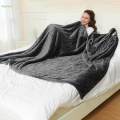 Electric Throw Blanket Full Body Machine Washable for Office Couch Travel 228cmx254cm.