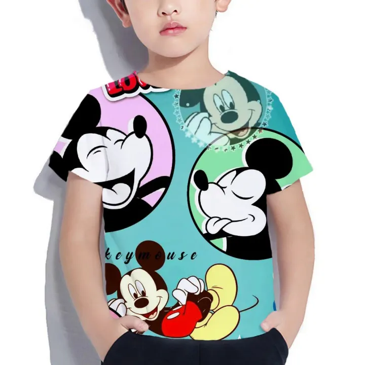 2024%20summer%20disney%20Mickey%20Mouse%203d%20Print%20T-Shirt%20Boys%20Girls%20Cartoon%20T-Shirts%20Summer%20Short%20Sleeve%20T-Shirt%20Cartoon%20Clothing%20-%20Image%204
