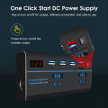 Geepact Car Inverter 200W Peak Power Multifunctional Automotive AC 12V/24V to DC 110V/220V Inverters 2 AC Outlets 3 USB 1 QC3.0 Fast Charging Ports Adapter DC to AC Inverter with Digital Display Ciga-rette Lighter. 