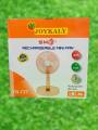 JOYKALY YG-737 Rechargeable Lithium Battery Strong Wind Foldable & Movable Table Fan With Light. 