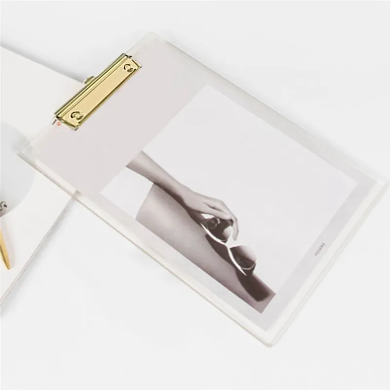 PERFORMORE 2-Pack Clear Acrylic Clipboards - 12" X 9" With Gold Clip, Ruler Edge - View #8