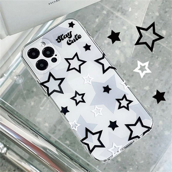 Korean%20Cute%20Y2k%20Star%20Transparent%20Phone%20Case%20For%20iPhone%2014%2013%2012%2011%20Pro%20Max%20X%20XR%207%208%20Plus%20SE%203%20Lovely%20Shockproof%20Soft%20Cover%20Funda%20-%20Image%205