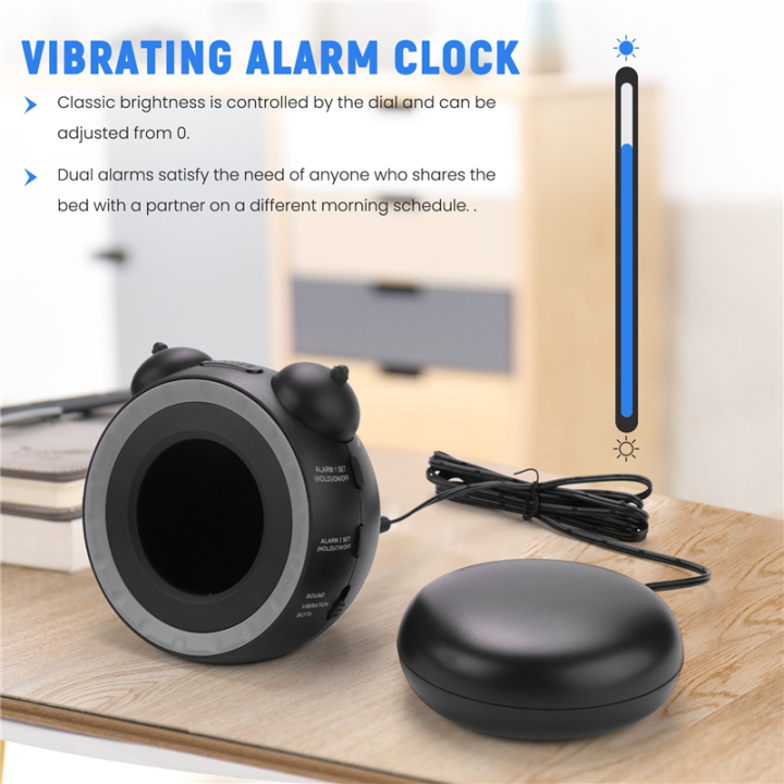 SRIWEN%20Loud%20Dual%20Alarm%20Clock%20with%20Bed%20Shaker,%20Vibrating%20Alarm%20Clock%20for%20Heavy%20Sleepers%20or%20Hearing%20Impaired,%20USB%20Charging%20Port%20-%20Image%203