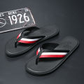 Flip-flops men's tide 2024 new summer wear non-slip soft sole wearable foot clip fashion beach men's sandals. 