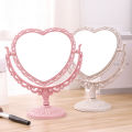 31 Nians love heart shaped dormitory desktop princess mirror table decoration girl pink heart makeup dressing mirror. 