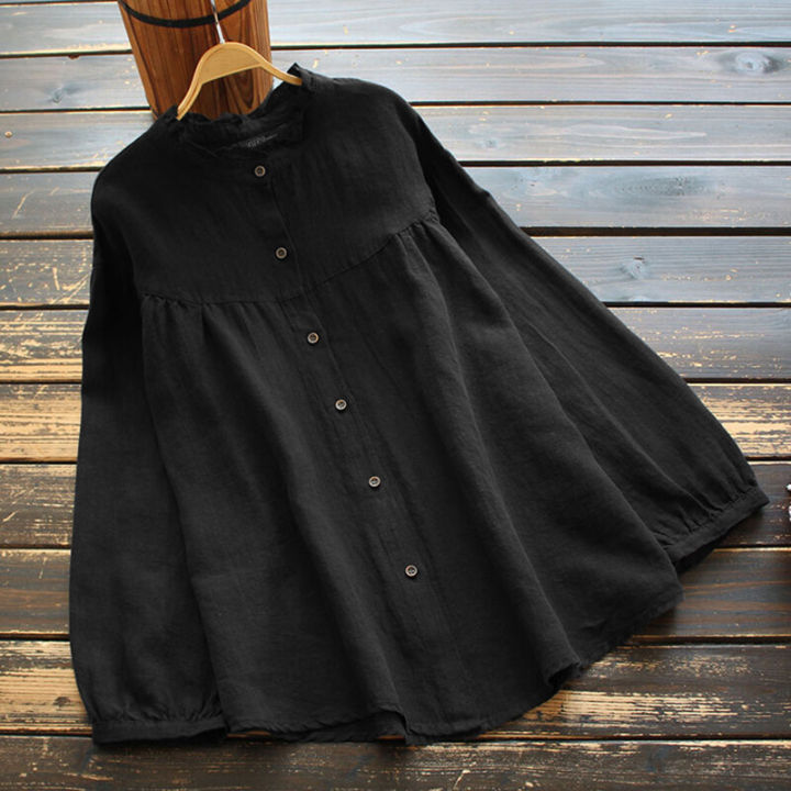 Ladies%20Chemise%20tops%20%20Cotton%20And%20Linen%20Whistles%20Top%20Plus%20Size%20Blouse%20Women's%20linen%20blouse%20-%20Image%205
