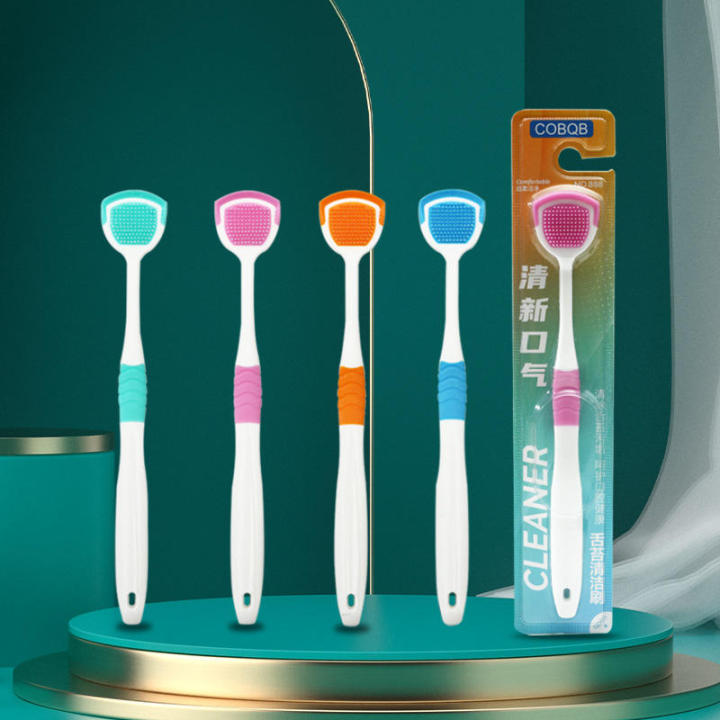 Silicone Tongue cleaning brush multifunctional tongue scraping toothbrush -1pcs