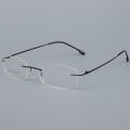 BCLEAR Titanium Alloy Rimless Glasses Frame Men Ultralight Prescription Myopia Optical Eyeglasses Male Frameless Eyewear 6 color. 
