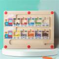 Magnetic Color And Number Maze, Wooden Ice Cream Train Puzzles Toys.
