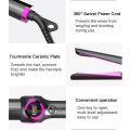 2 In 1 Hair Curler Straightener Ceramic Unique Heating Plate LCD Screen Display Flat Iron 450℉ Professional Curling Iron Wand.