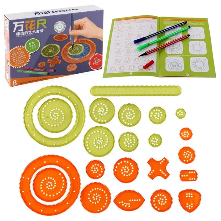 27Pcs%20Spirograph%20Drawing%20Toys%20Set%20Interlocking%20Gears%20Wheels%20with%20Pens%20Spiral%20Designs%20Painting%20Accessories%20Geometric%20Ruler%20Toy%20-%20Image%202