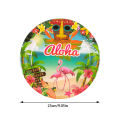 Hawaiian Party Disposable Tableware Tropical Aloha Party Decor Flowers Flamingo Paper Plate Cup Napkin Wedding Birthday Decor.