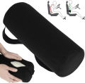 Lumbar Roll Support Pillow for Chair and Car – Ergonomic Memory Foam Back Cushion for Lower Back Pain Relief with Washable Cover and Adjustable Strap.