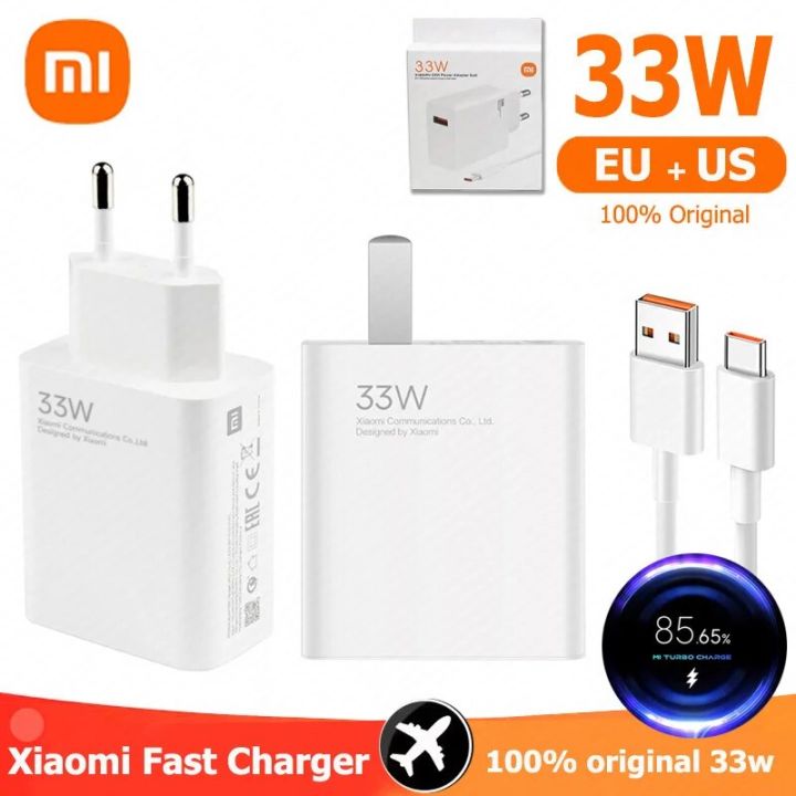 33W Charger Xiaomi Original Turbo Charge EU US Cargador Usb