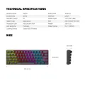 FANTECH MK211 ATOM61 Mechanical Gaming Keyboard. 