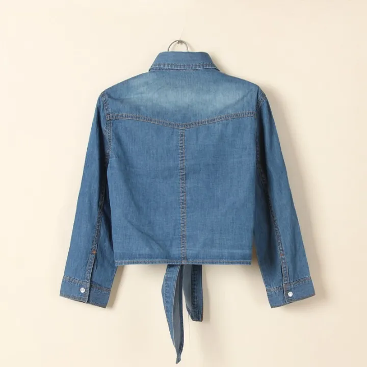 Girls%20Slim%20Top%20New%20Summer%20Women%20Casual%20Cropped%20sleeves%20Shirt%20Female%20Denim%20Shirts%20women's%20Fashion%20Short%20Blouse%20XZ120%20-%20Image%207