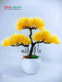 Artificial Bonsai Tree In Plastic /wooden Vases For Office Table Decoration,gram beauty flower.