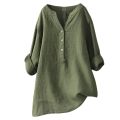 Women Long Sleeved Oversize Blouse Vintage Loose Bulses. 