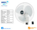 Mira wall fan 16", Model: M-1639N, with Remote, Made in Thailand. 