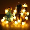 Big Pine Cone String Light Led Warm White 1.5M 3M 6M 10M AA/USB Fairy Lamp Colorful For Christmas Holiday Home Wedding Decor--Warm White--3M20D USB. 