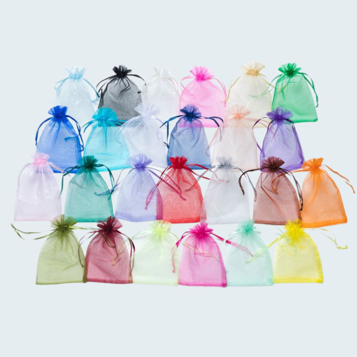 Mesh Drawstring Storage Pouch Bag - 3.5 x4.7 Inch Multi Purpose Travel & Outdoor Activity Pouch - Small Pouch Bags for Gifts 50pcs