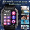 Original C20 Military Smart Watch Men Camouflage Army Outdoor IP68 5ATM Waterproof Sports Heart Rate Blood Oxygen Smartwatch. 