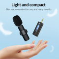 XIAOKOA Wireless 3.5mm Lavalier Microphone Omnidirectional Condenser Mic For Camera Speaker Smartphone Recording Handheld Mic.