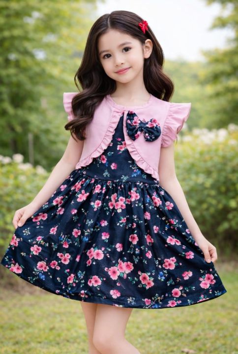 1-2 Years 1 piece Girls Summer Fancy Frock/Baby Girl Tops . Premium quality Dress