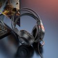 Hoco W106 Tiger Gaming Over The Ear Headphones for Desktop, Mobile, Laptop | 50mm Drivers | 2-in-1 Adapter Wired Gaming Headphone.