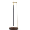 Wooden Incense Holder Upside Down Incense Holder with Brass Stand Incense Tray Ash Catcher for Tea Room Decoration Easy Install. 