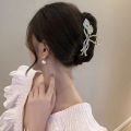 New Black Leaf Rhinestone Hair Claw Morning Glory Crystal Hair Clip Exquisite Elegant Women's Hair Grip Clip Hair Accessoires. 
