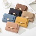 New Women Nubuck leather Leaf Medium Design Wallet Female Coin Purse Purse High Capacity Card Holders Wallets. 