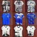 Football jersey on Japanese manga with blue crayons, new dragon ball ersion, hai ersion, supporting one jersey. 