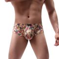 Fat Guy Panties Cross-Border European and American Large Size Big Bag Printed Men's Small Boxer Sexy Underwear Men B166. 
