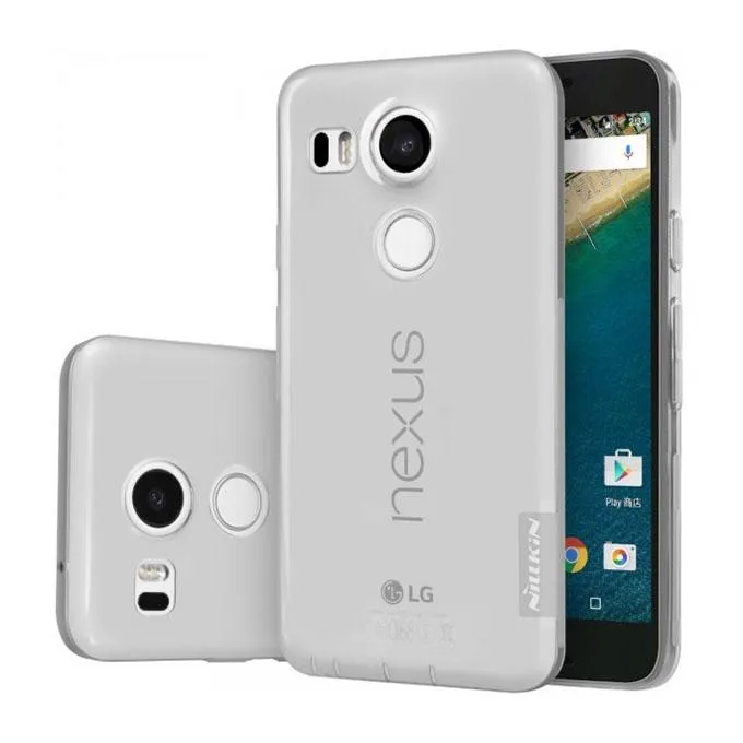 Nature Clear Soft Silicon TPU Protector Case For  LG Nexus 5X White