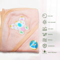 Cotton Baby Cap Towel - (wide 28" - long 32") - (Random color-1Pcs). 