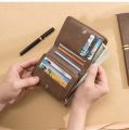 High Quality Carrken New Fashion Retro PU Leather Short Wallet Men 3 Fold Card Holder Multi-card Coin Purse.