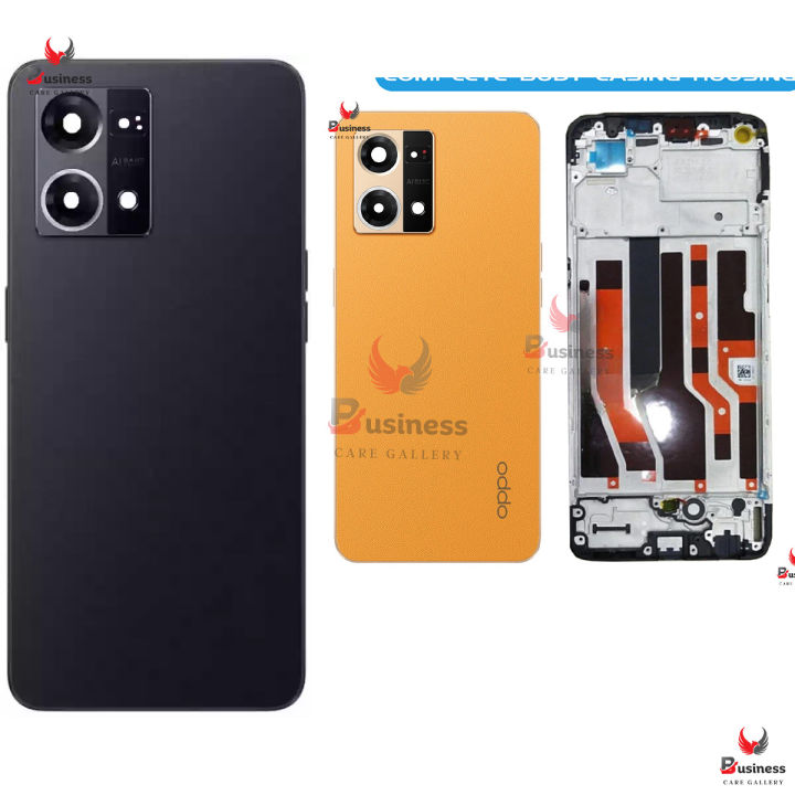 Full Body Housing for Oppo F21 Pro Black-Orange color