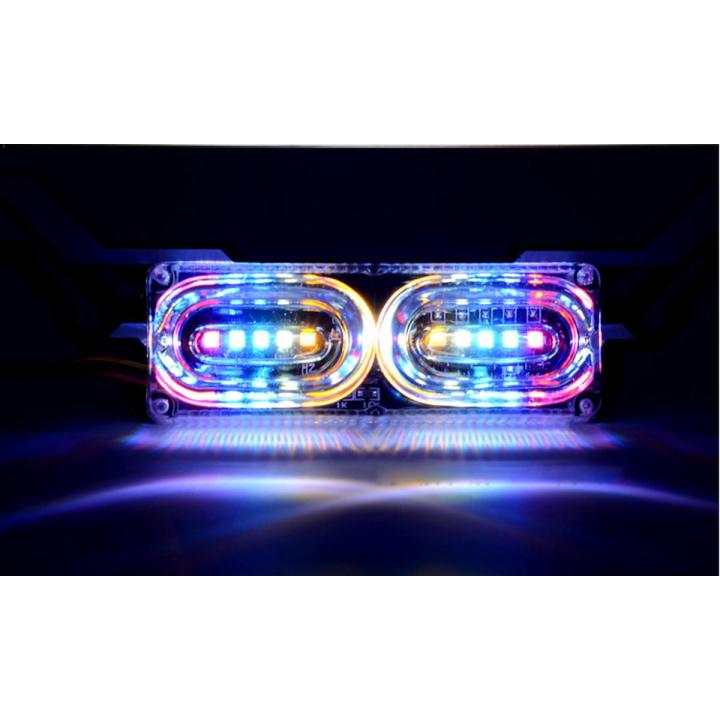 Motorcycle DRL Strobe Brake Lamp LED Flash Stop Light Flow RGB Colorful LED License Plate Warning Daylight 12V DC 1 Piece
