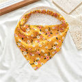 Vintage Print Flower Beach Bandana Hair Scarf Fashion Elastic Rubber Headbands. 