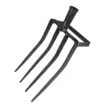 Gardening Pitchfork, Metal Large Fork Gardening Tool with 4 Gardening Claws for Compost, Horses, Hay Mulching Fork Easy to Use. 